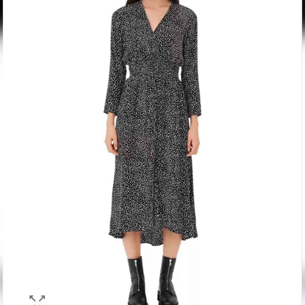 Maje Rosila Printed Midi Dress